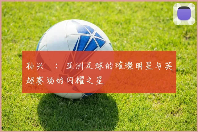 孙兴慜：亚洲足球的璀璨明星与英超赛场的闪耀之星